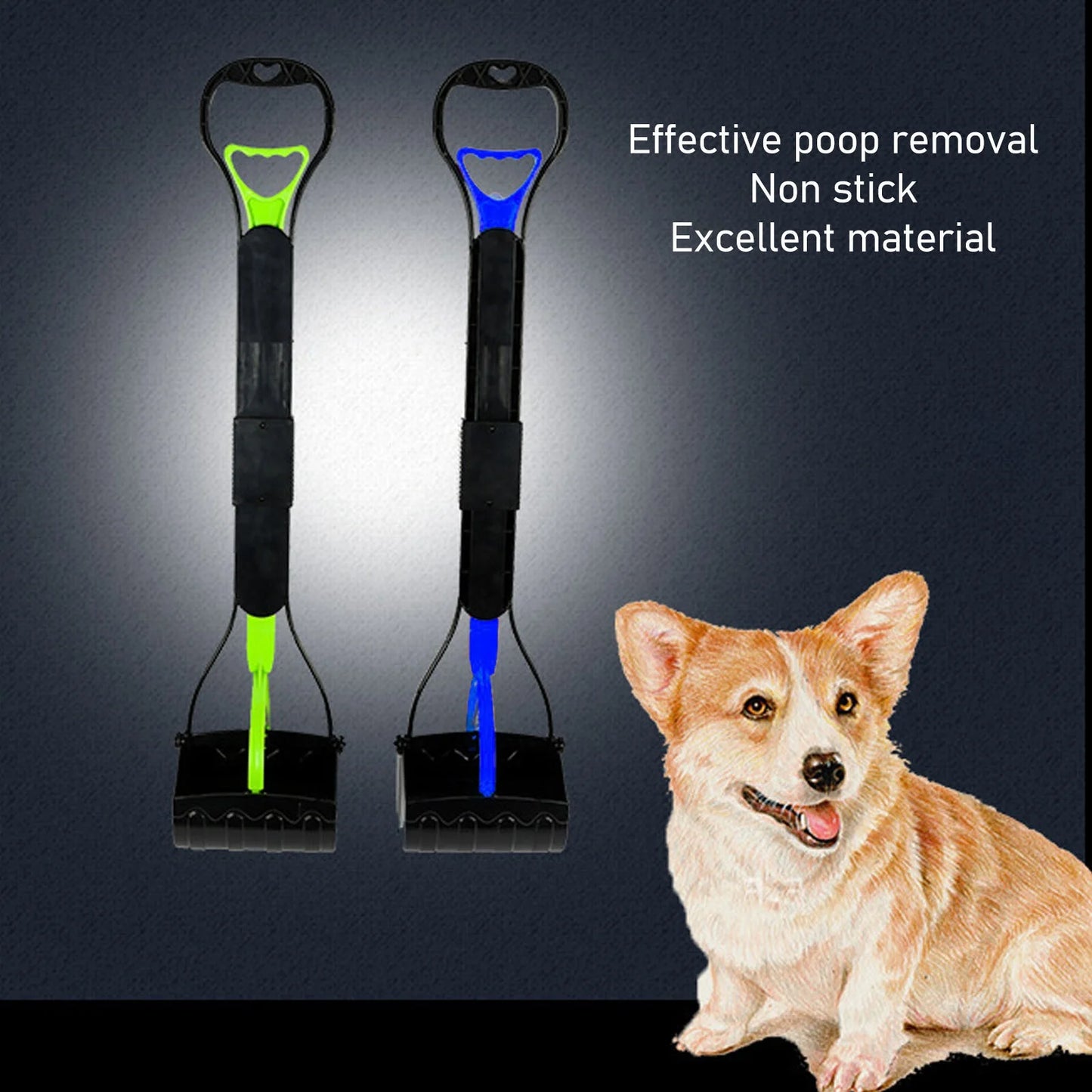 Heavy Duty Dog Poop Scooper - Foldable, Portable, High Strength for Outdoor Convenience